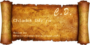 Chladek Dóra névjegykártya